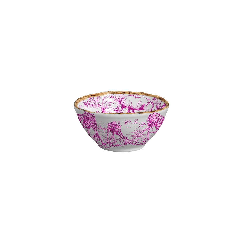 BOWL CEREAL TOILE TROPICAL ROSA - Linha Toile Tropical - 