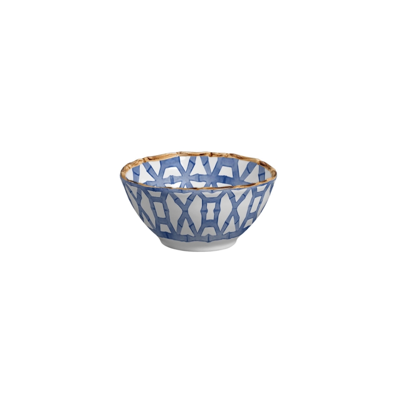 BOWL CEREAL BAMBOO PRINT AZUL - Linha Bamboo Print - 