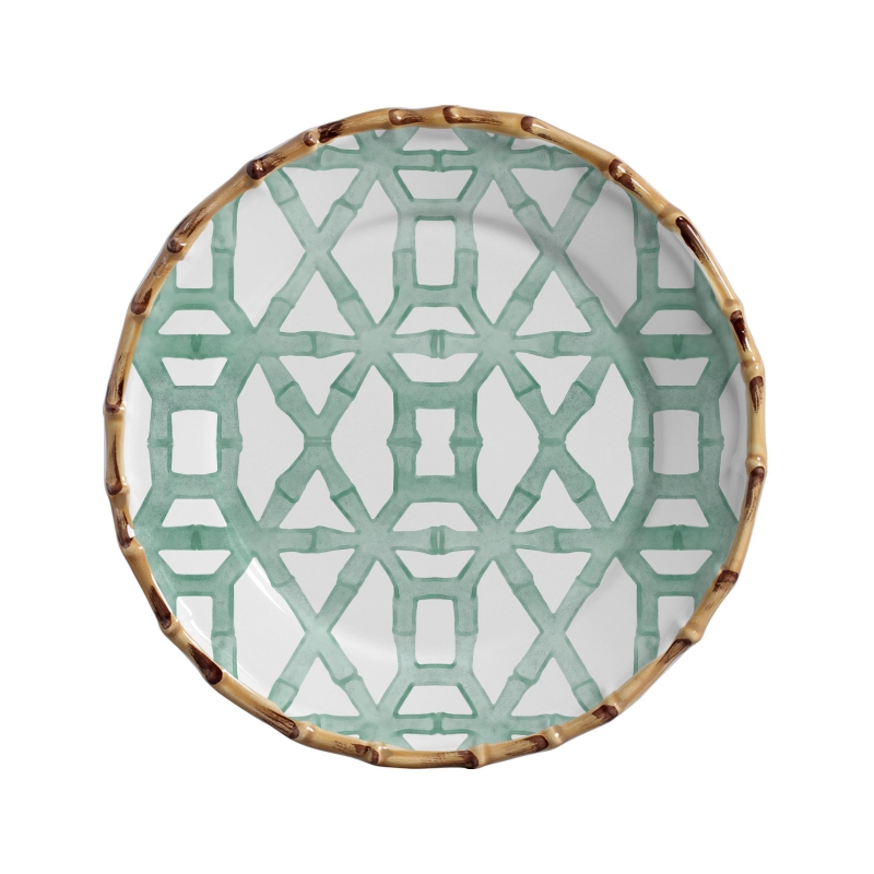 PRATO RASO BAMBOO PRINT CELADON - Linha Bamboo Print - 