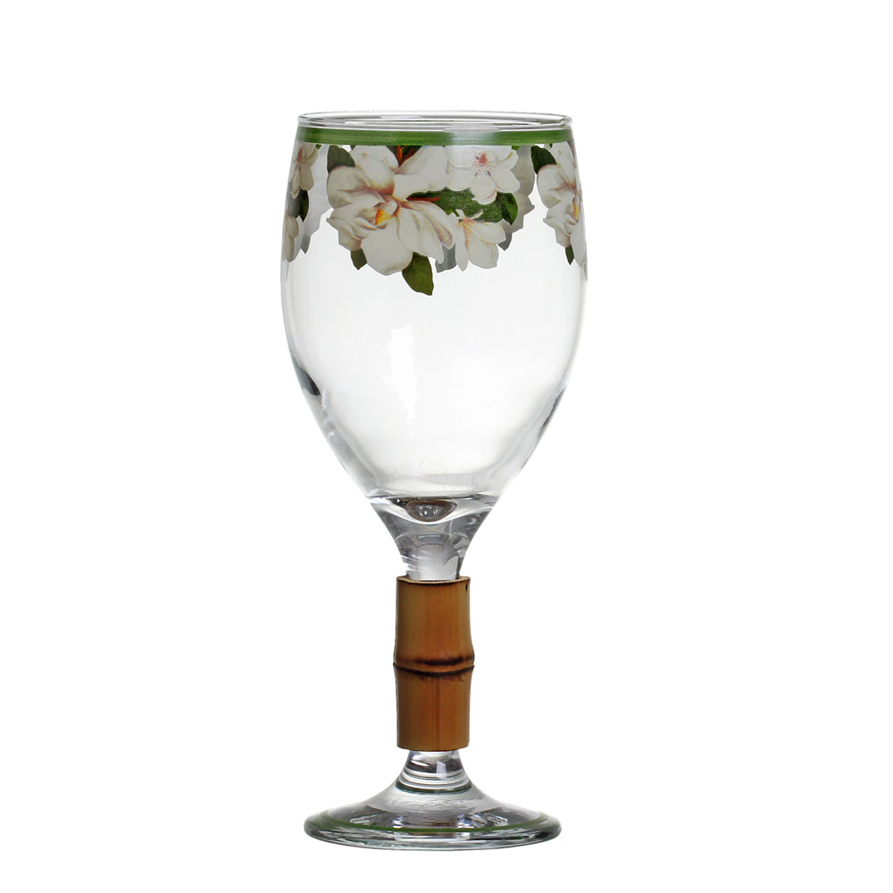 TAÇA DE VINHO MAGNOLIAS C/ BAMBU - Linha Magnólia - 