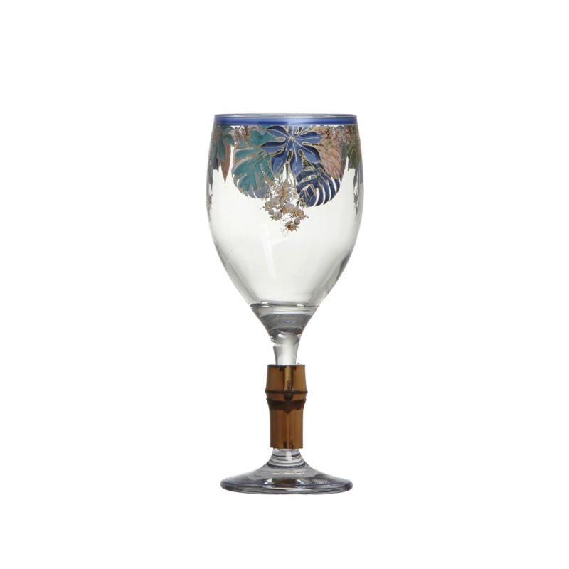 TAÇA DE VINHO C/ BAMBU FOLIE DU BLEUS - Linha Folie Du Bleus - 