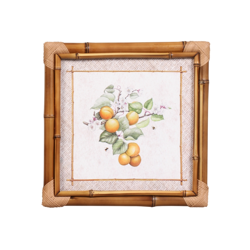 QUADRO BAMBU TROPICAL FRUITS PESSEGO -  Quadros - 