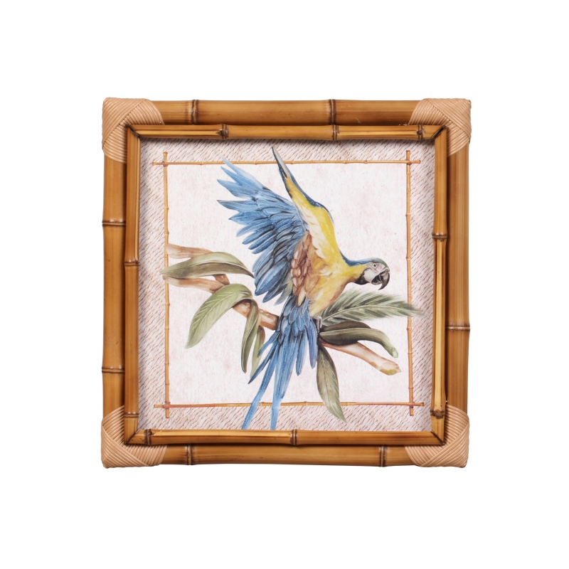 QUADRO BAMBU TROPICAL BIRDS ARARA - Linha Tropical Birds - 