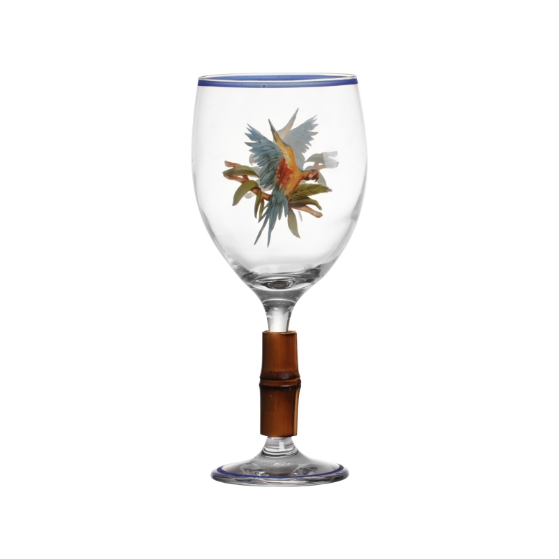 TAÇA DE ÁGUA C/ BAMBU TROPICAL BIRDS -  Taças - 