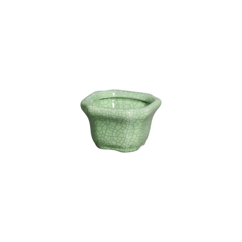 CACHEPOT QUADRADO PP VDE FOLHA -  Cachepot - 