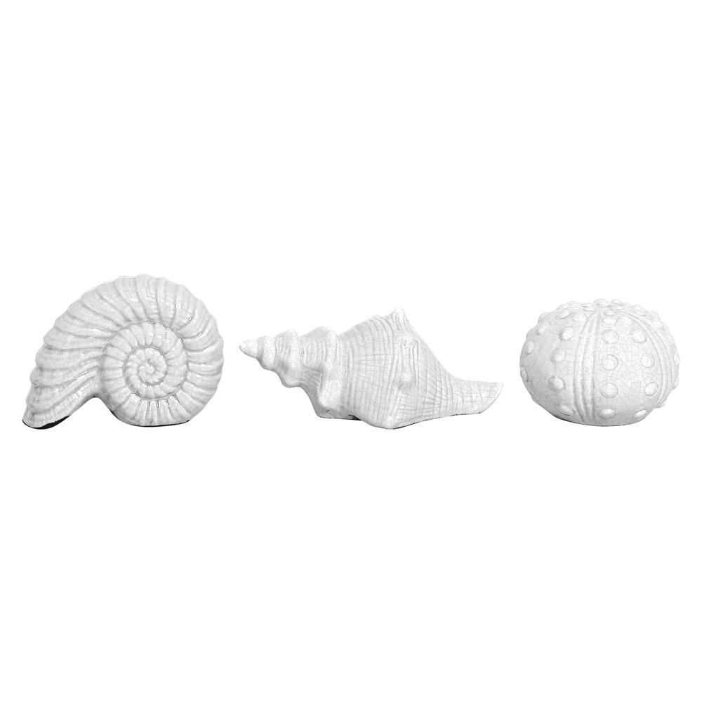 TRIO FRUTOS DO MAR BRANCO -  Objetos para Decoração em cerâmica - 