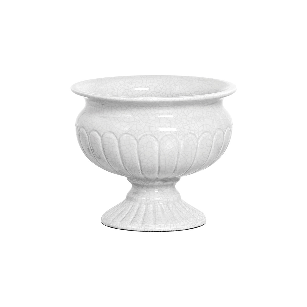 CACHEPOT REDONDO TAÇA M BRANCO -  Cachepot - 