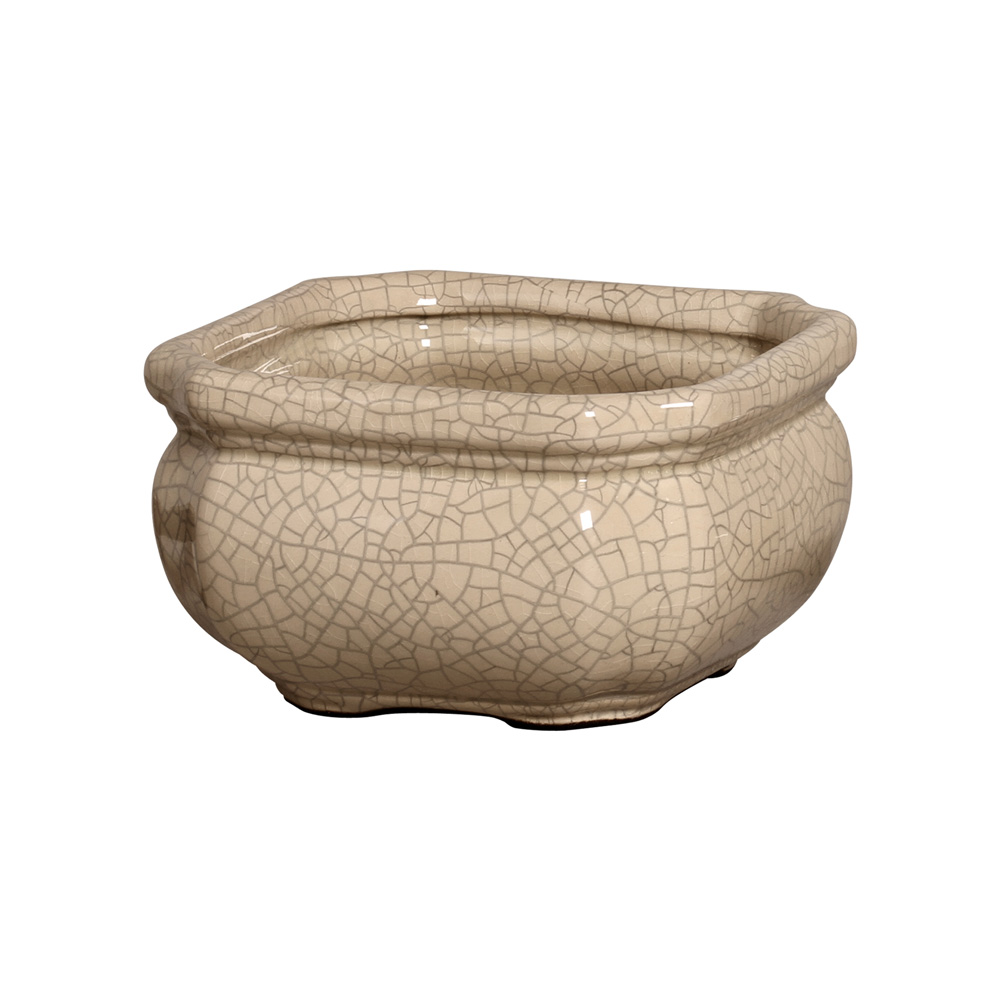 CACHEPOT QUADRADO G BEGE -  Cachepot - 