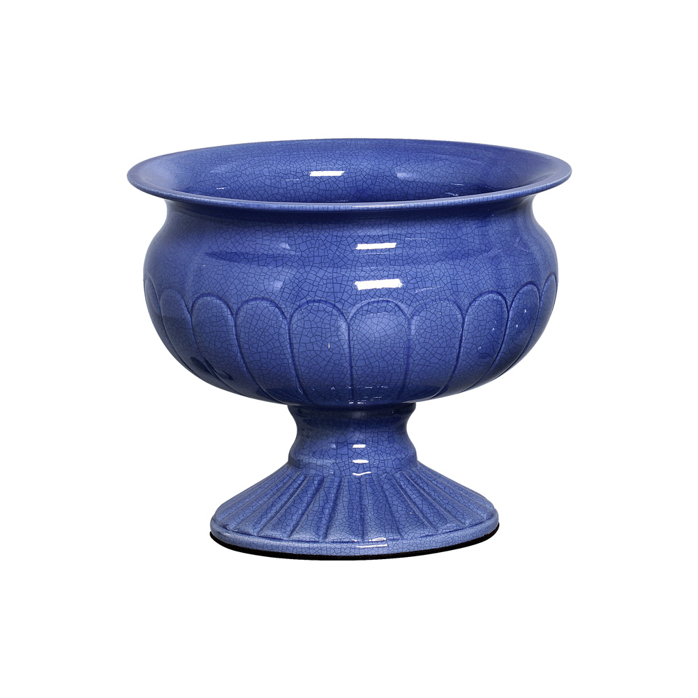 CACHEPOT REDONDO TAÇA G AZUL NOVO -  Cachepot - 