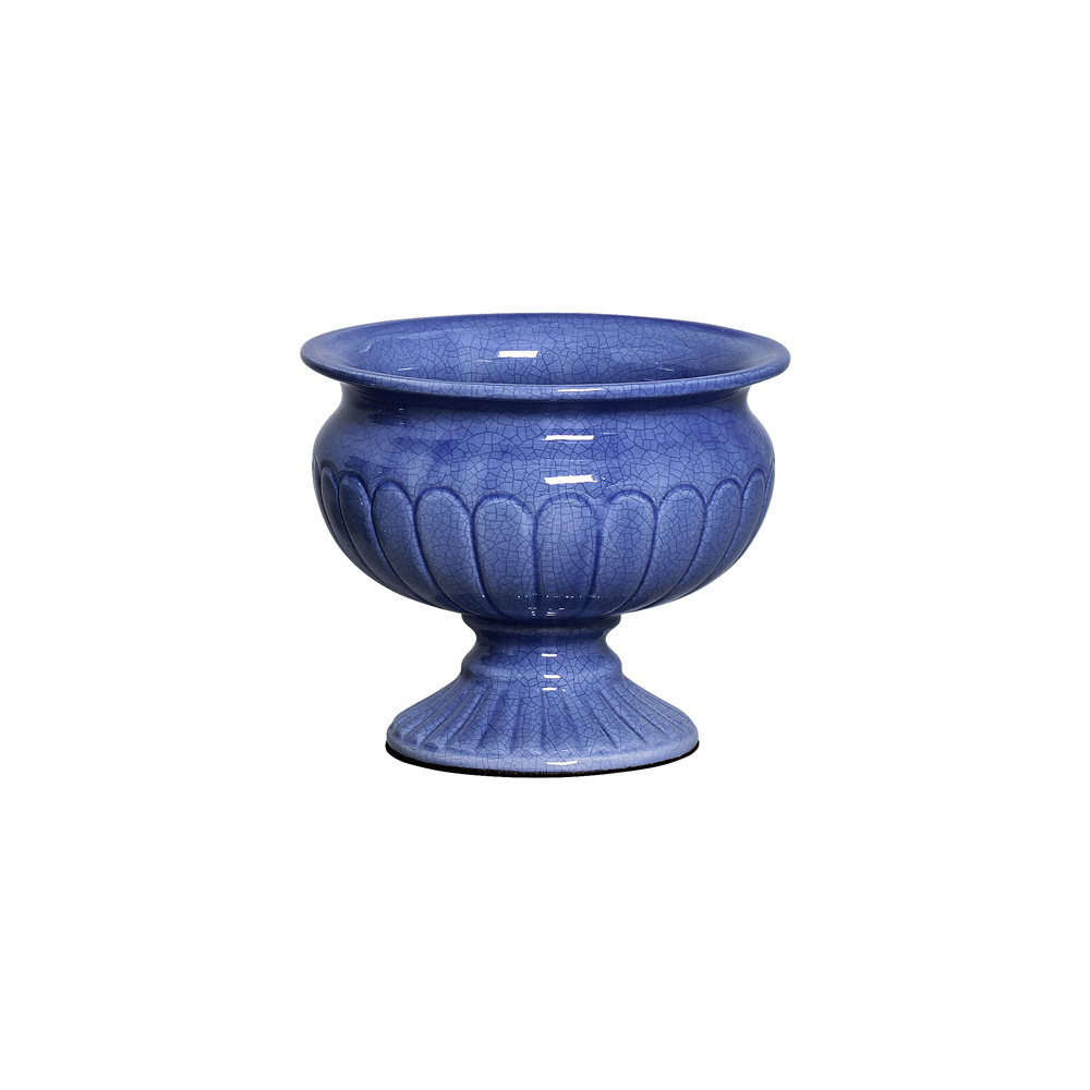 CACHEPOT REDONDO TAÇA M AZUL NOVO -  Cachepot - 