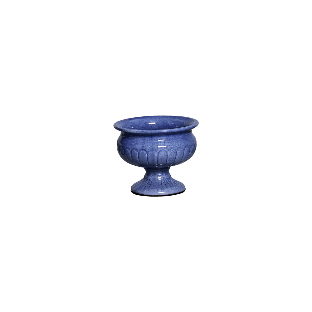 CACHEPOT REDONDO TAÇA P AZUL NOVO -  Cachepot - 