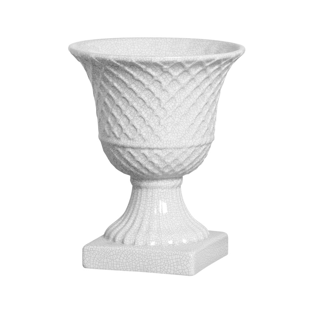 VASO TRELIÇA GG BRANCO -  Objetos para Decoração em cerâmica - 