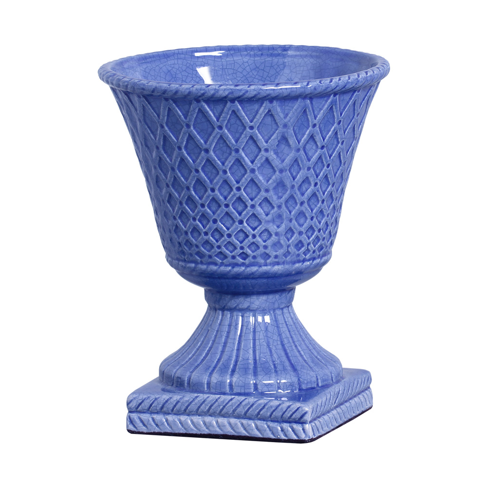 VASO TRELIÇA G AZUL NOVO -  Vasos - 