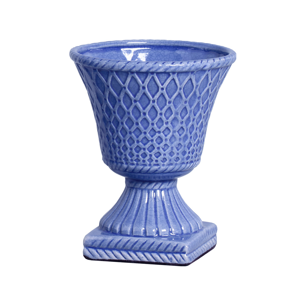 VASO TRELIÇA M AZUL NOVO -  Vasos - 