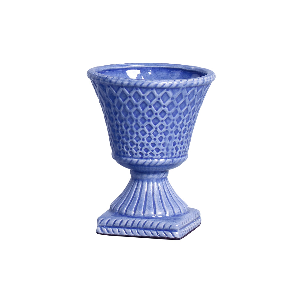 VASO TRELIÇA P AZUL NOVO -  Vasos - 