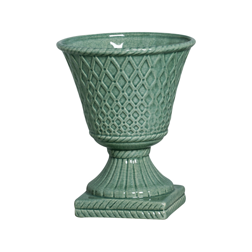 VASO TRELIÇA G VERDE FOLHA -  Vasos - 