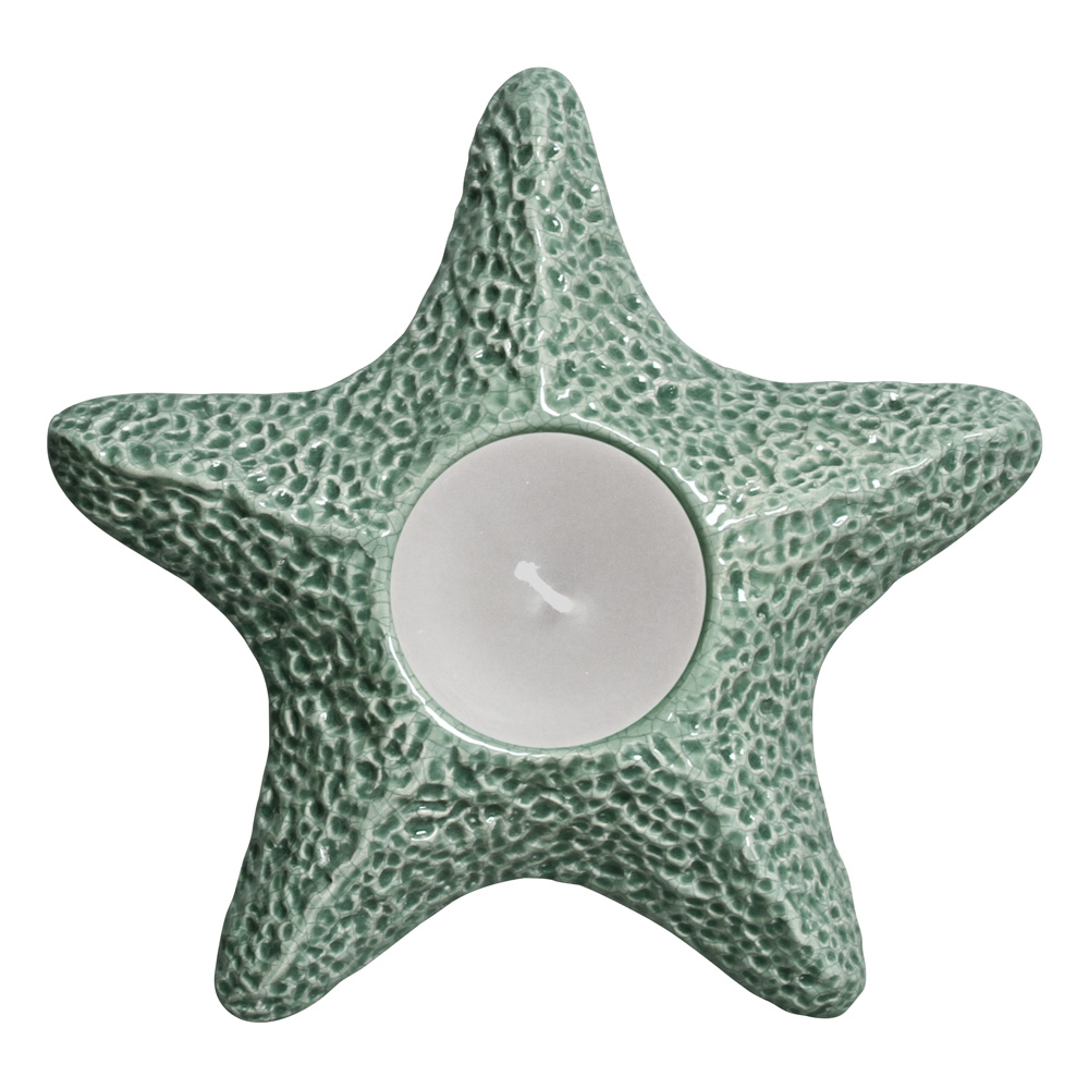 ESTRELA DO MAR VERDE FOLHA -  Objetos para Decoração em cerâmica - 