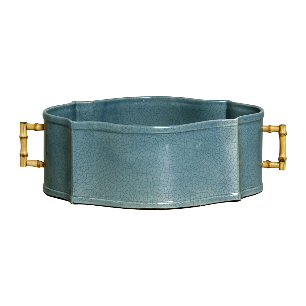 CENTRO DE MESA AZUL JEANS -  Objetos para Decoração em cerâmica - 