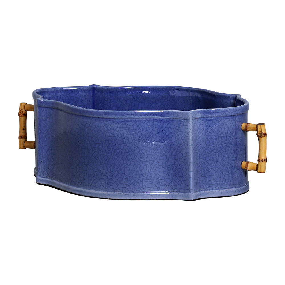 CENTRO DE MESA AZUL NOVO -  Objetos para Decoração em cerâmica - 