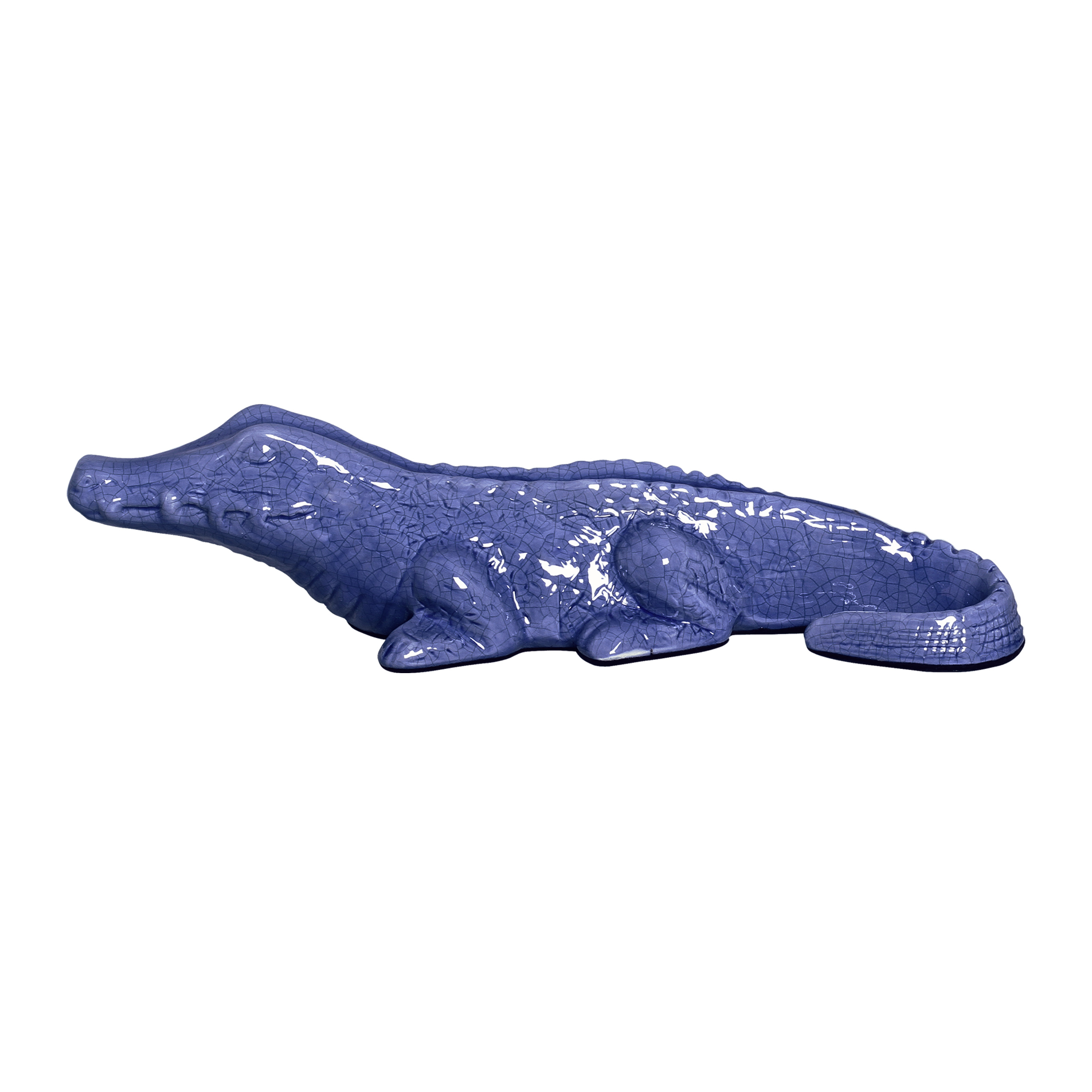 JACARE INTEIRO AZUL NOVO -  Objetos para Decoração em cerâmica - 