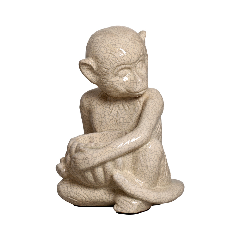 MACACO GG BEGE -  Objetos para Decoração em cerâmica - 