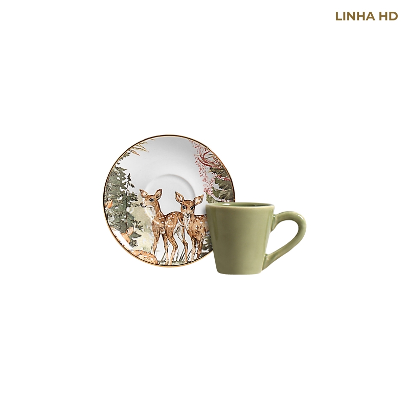 XICARA CAFE CERF DES CHAMP C/ OURO - Linha Cerf des Champ - HD - 