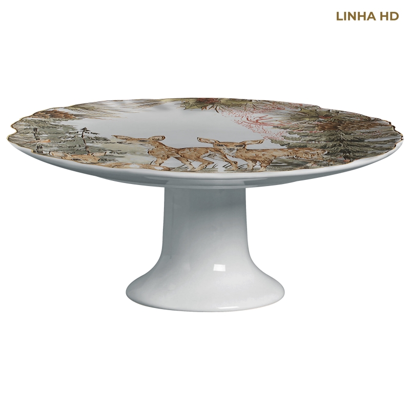 PORTA TORTA CERF DES CHAMP C/ OURO - Linha Cerf des Champ - HD - 