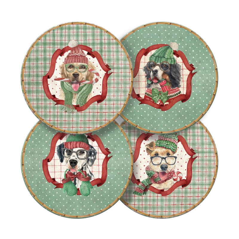 CONJ CAPINHA JG AMERICANO CHRISTMAS DOGS - Linha Christmas Dogs - 