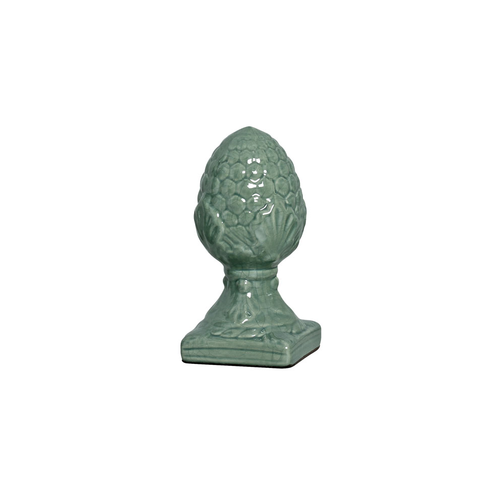 PINHA MINI VERDE FOLHA -  Objetos para Decoração em cerâmica - 