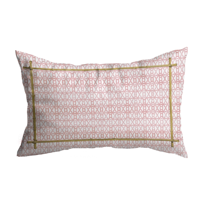 ALMOFADA RIM BAMBOO PRINT ROSA - Linha Bamboo Print - 