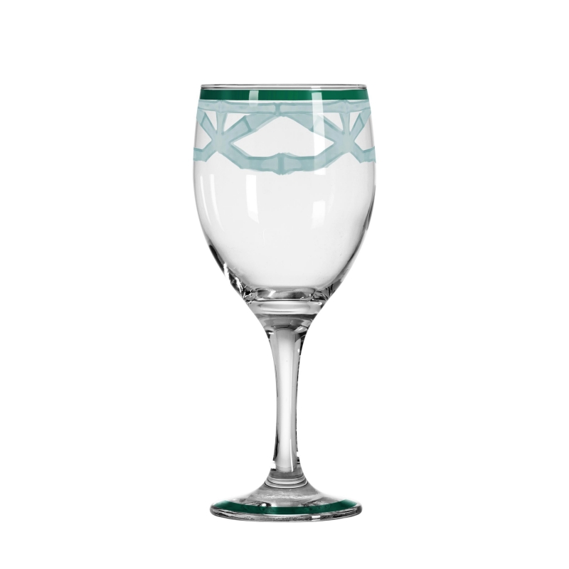 TACA DE VINHO BAMBOO PRINT CELADON - Linha Bamboo Print - 