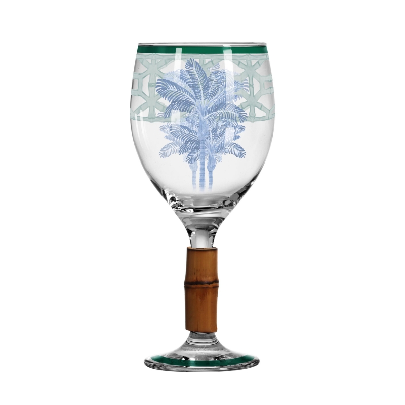 TACA DE AGUA BAMBOO PRINT CELADON C/ BAMBU - Linha Bamboo Print - 