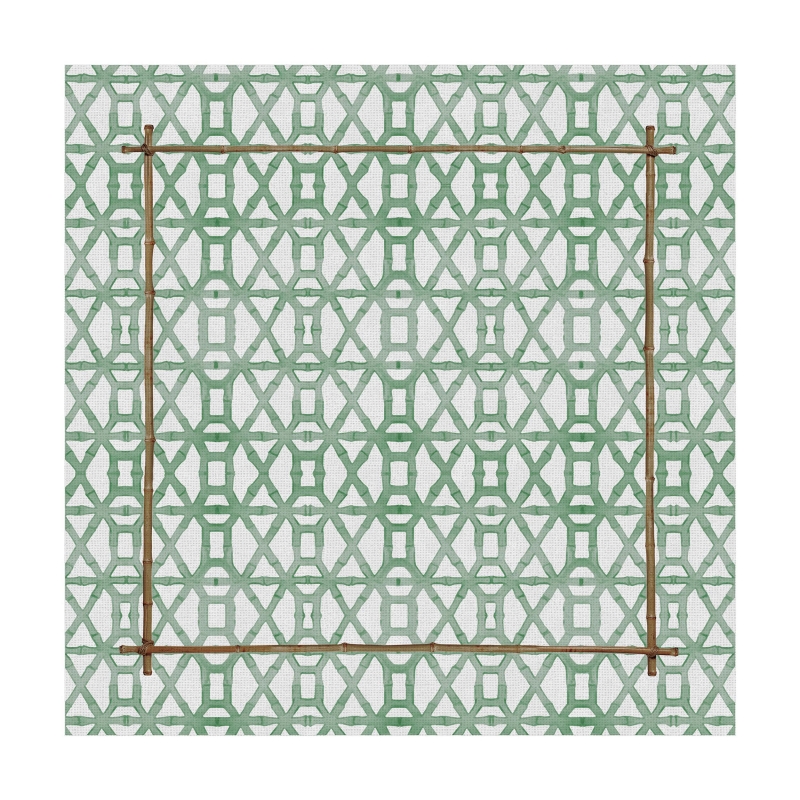 CONJ. GUARDANAPO BAMBOO PRINT VERDE -  Guardanapo - 
