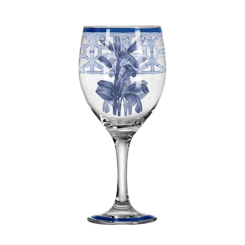 TACA DE AGUA BAMBOO PRINT AZUL - Linha Bamboo Print - 