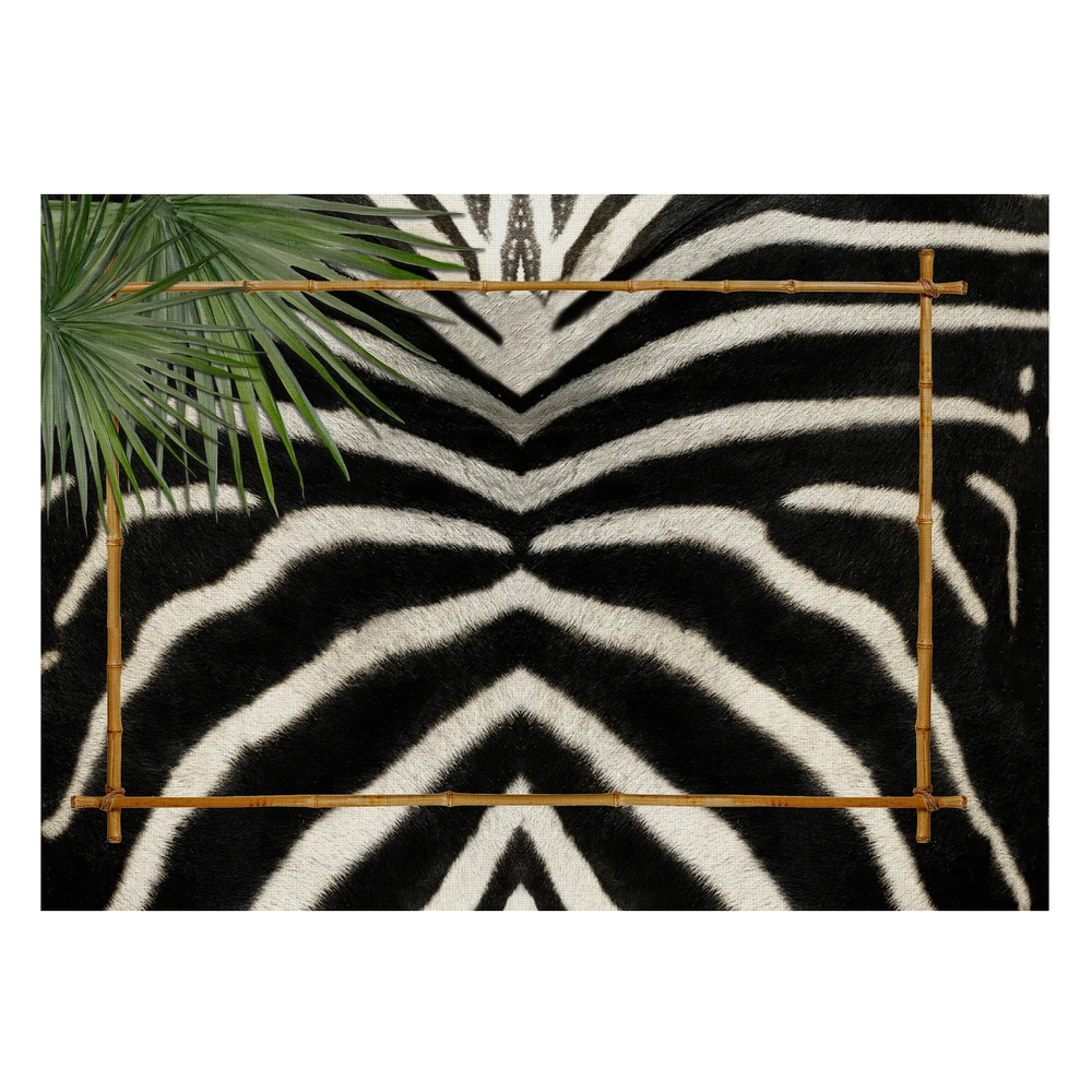 CONJ. JOGO AMERICANO ANIMAIS ZEBRA - Linha Animal Print Zebra - 