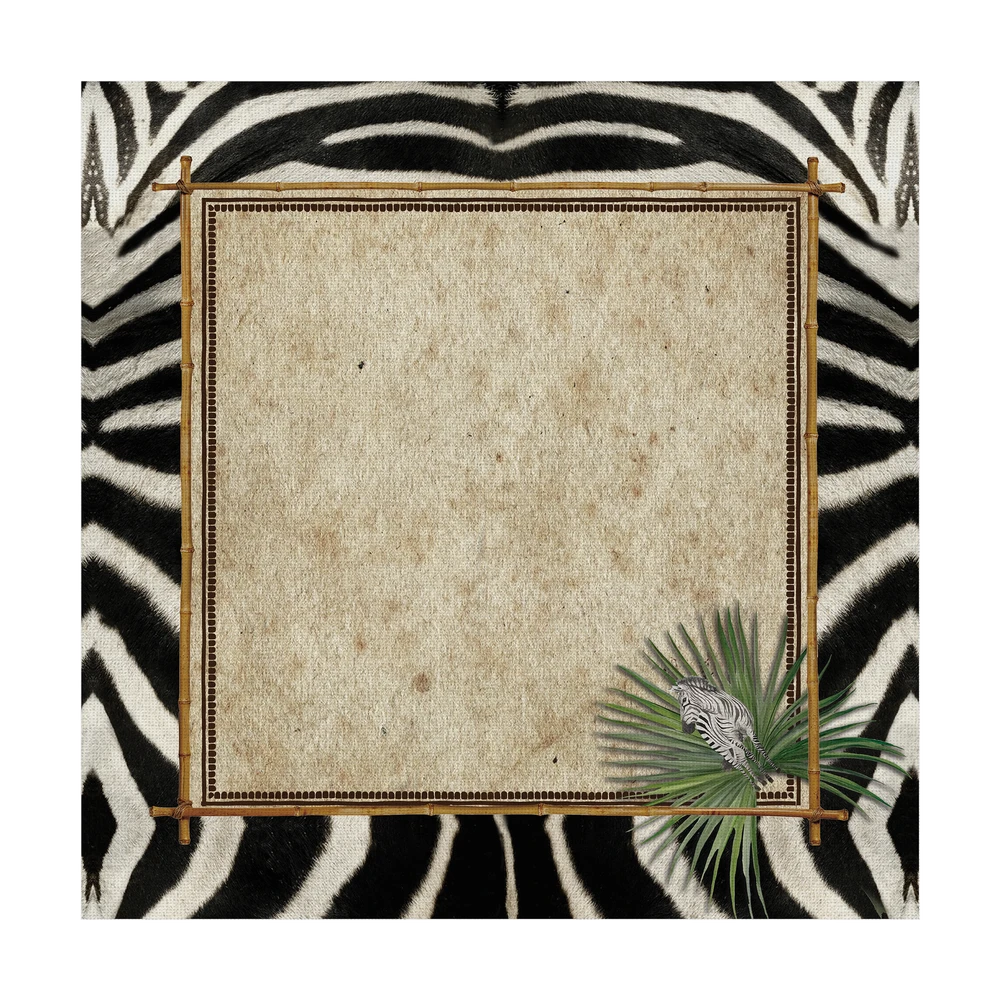 CONJ. GUARDANAPO ANIMAIS ZEBRA - Linha Animal Print Zebra - 