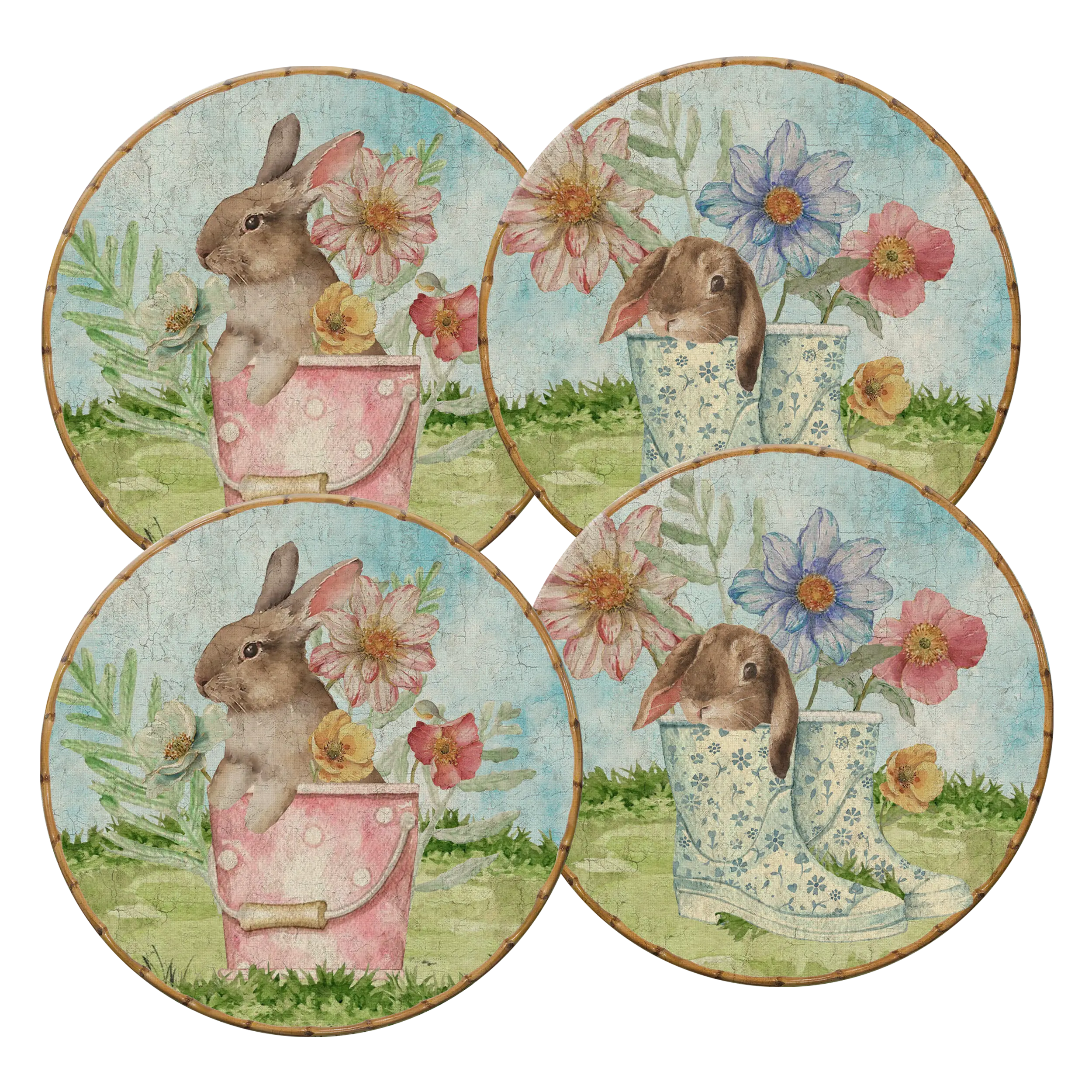 CONJ CAPINHA JG AMERICANO RABBIT'S GARDEN - Linha Rabbit's Garden - 