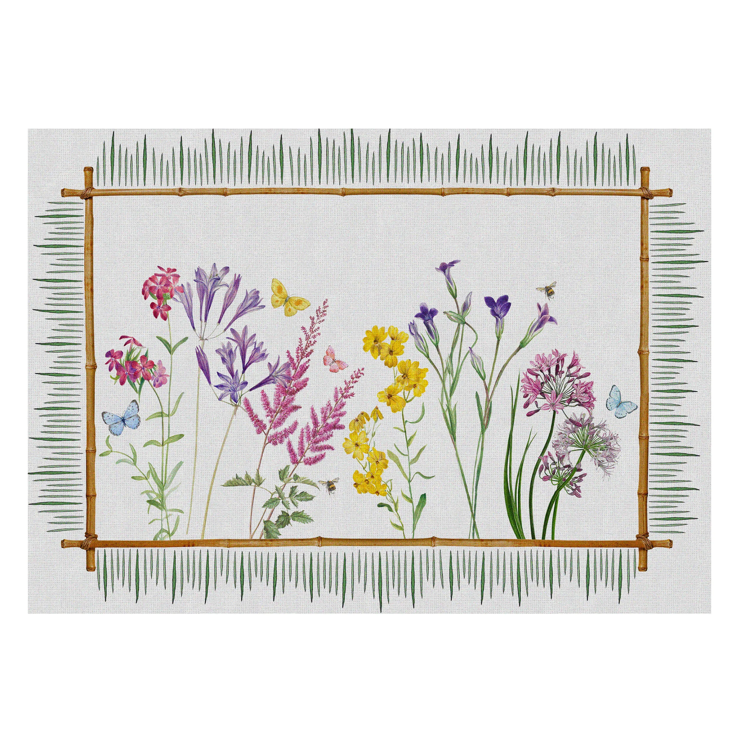 CONJ.JOGO AMERICANO WILD FLOWERS - Linha Wild Flowers - 