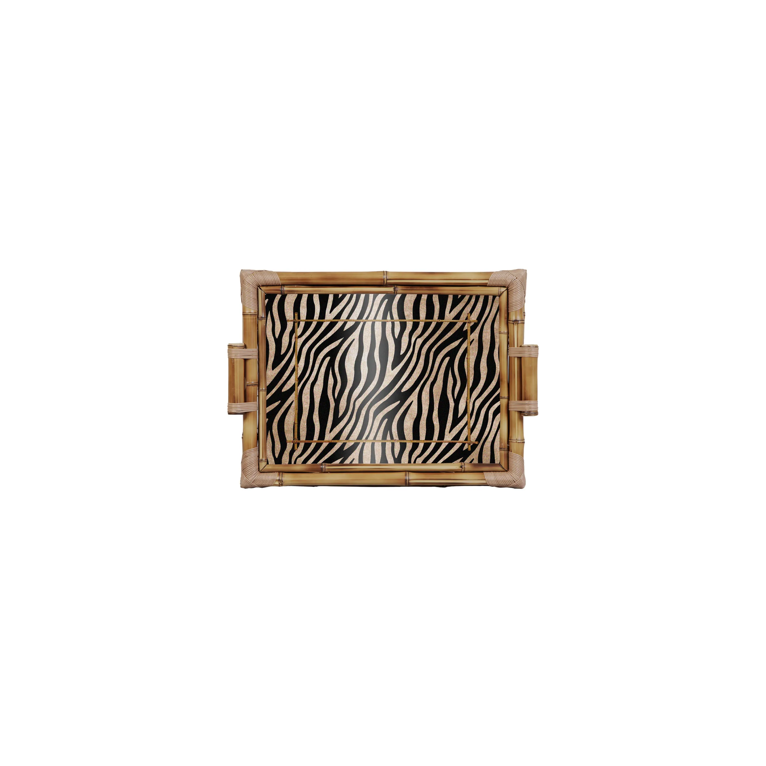 BANDEJA BAMBU DUPLA ANIMAIS 2023 ZEBRA M - Linha Animais 2023 - 
