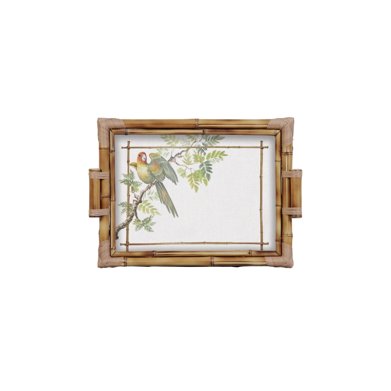 BANDEJA BAMBU DUPLA GREEN PARROT G - Linha Green Parrot - 