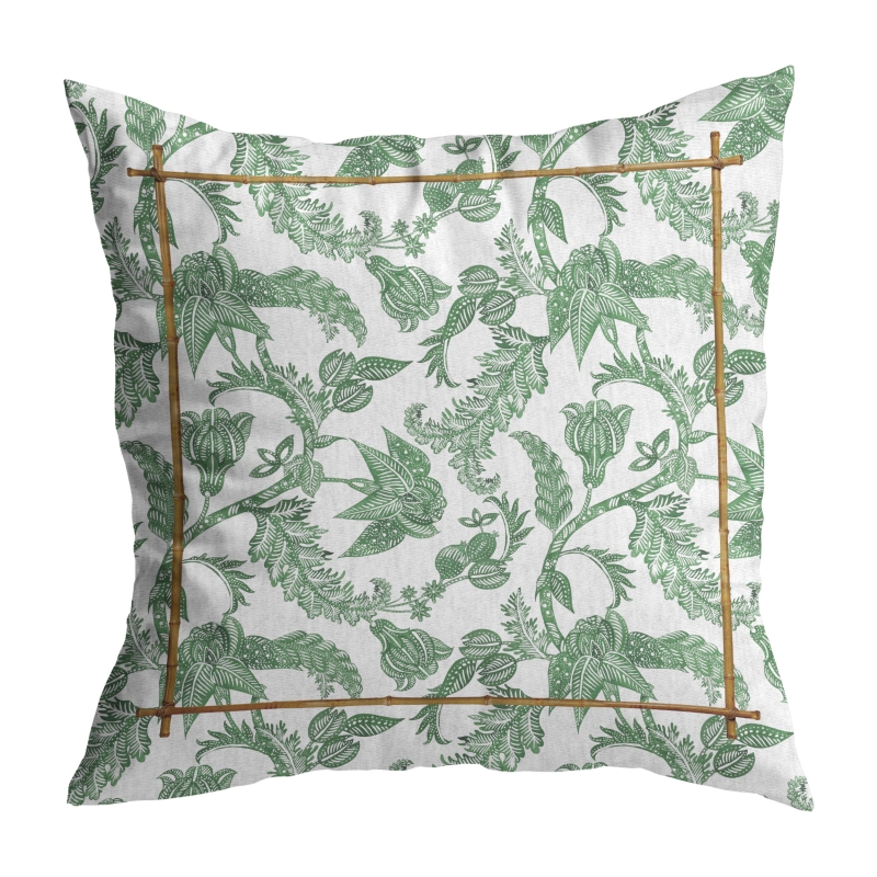 ALMOFADA FLOWER'S PRINT CELADON - Linha Flower's Print - HD - 