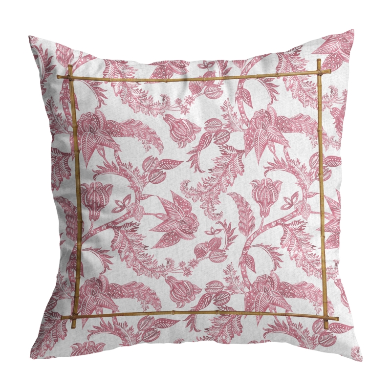ALMOFADA FLOWER'S PRINT ROSA - Linha Flower's Print - HD - 