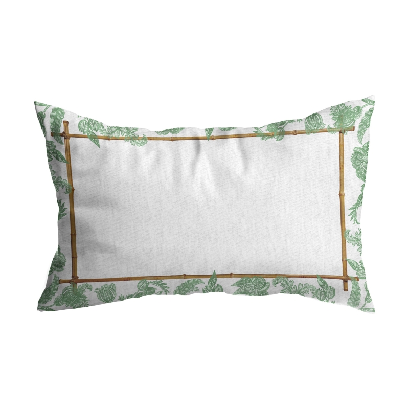 ALMOFADA RIM FLOWER'S PRINT CELADON - Linha Flower's Print - HD - 