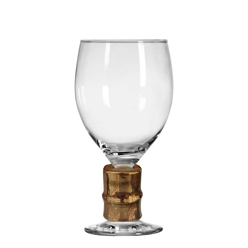 TAÇA DECORADA BAMBU OURO - Linha Taças Decoradas - 