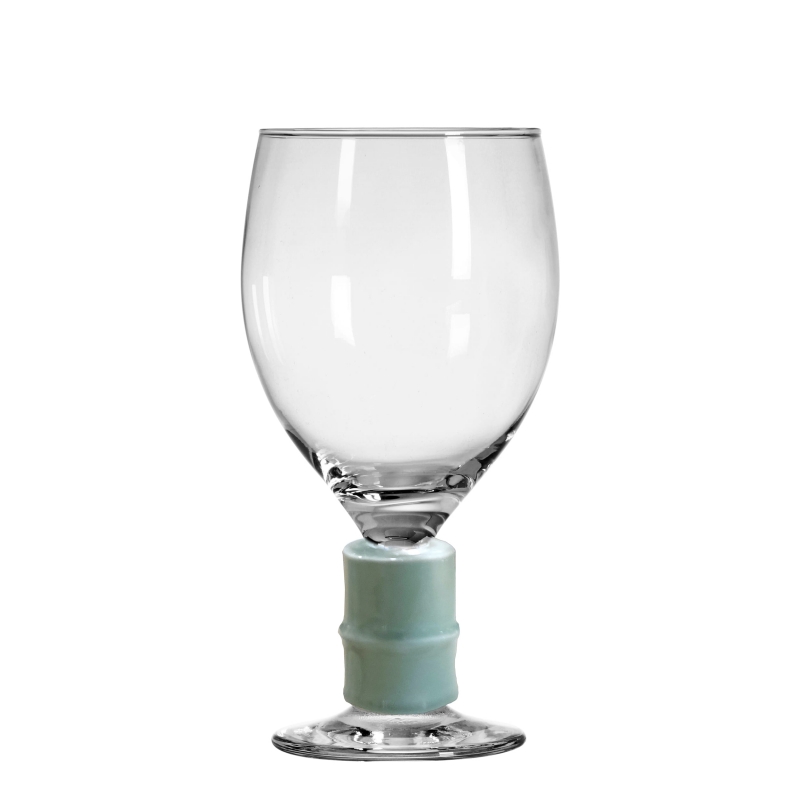 TAÇA DECORADA BAMBU CELADON - Linha Taças Decoradas - 