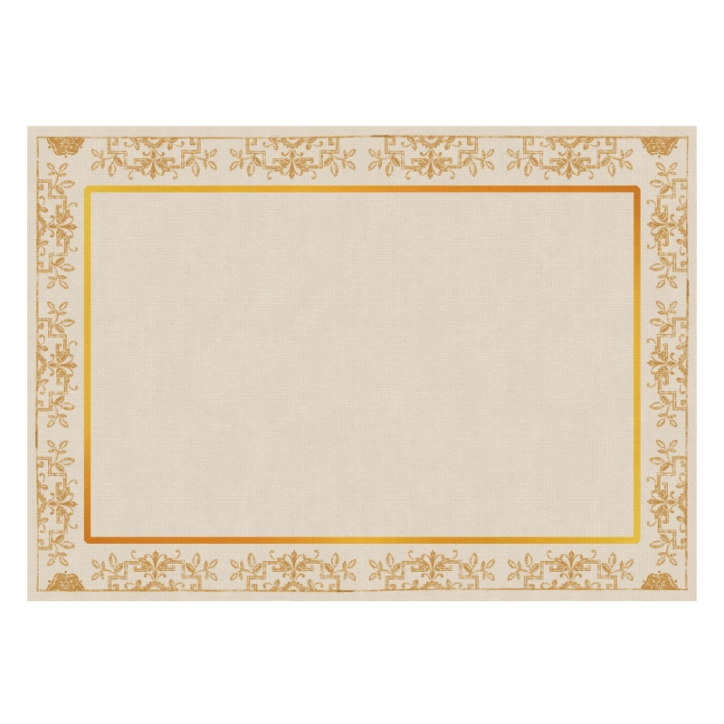 CONJ. JOGO AMERICANO MANDARIM DOURADO - Linha Mandarim Dourado - 