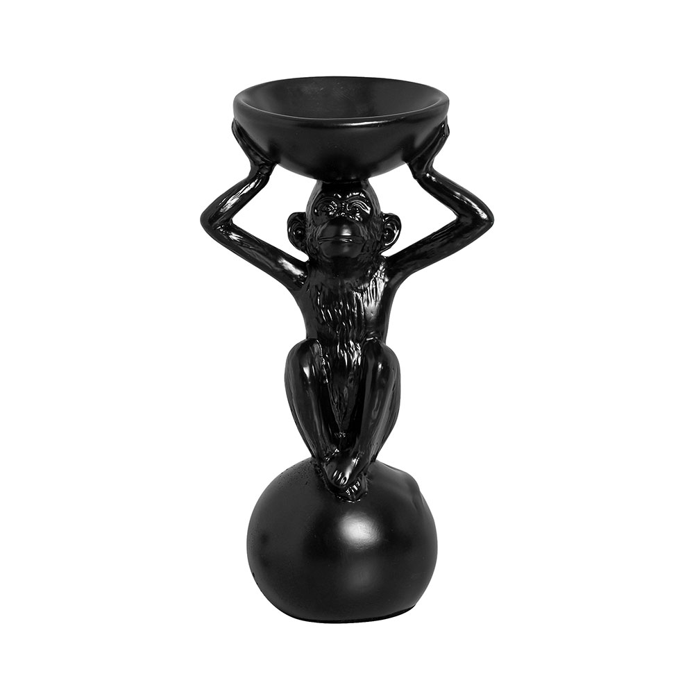 BOLA MACACO PRETO FOSCO -  Objetos para Decoração em cerâmica - 