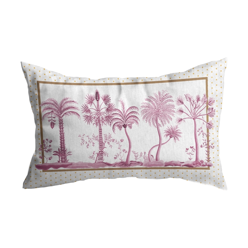 ALMOFADA RIM PETIT POA TROPICALLE ROSA - Linha Petit Poa Tropicalle - 