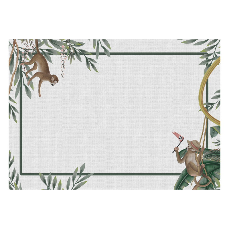 CONJ. JOGO AMERICANO PLAYFUL MONKEYS - Linha Playful Monkeys - 