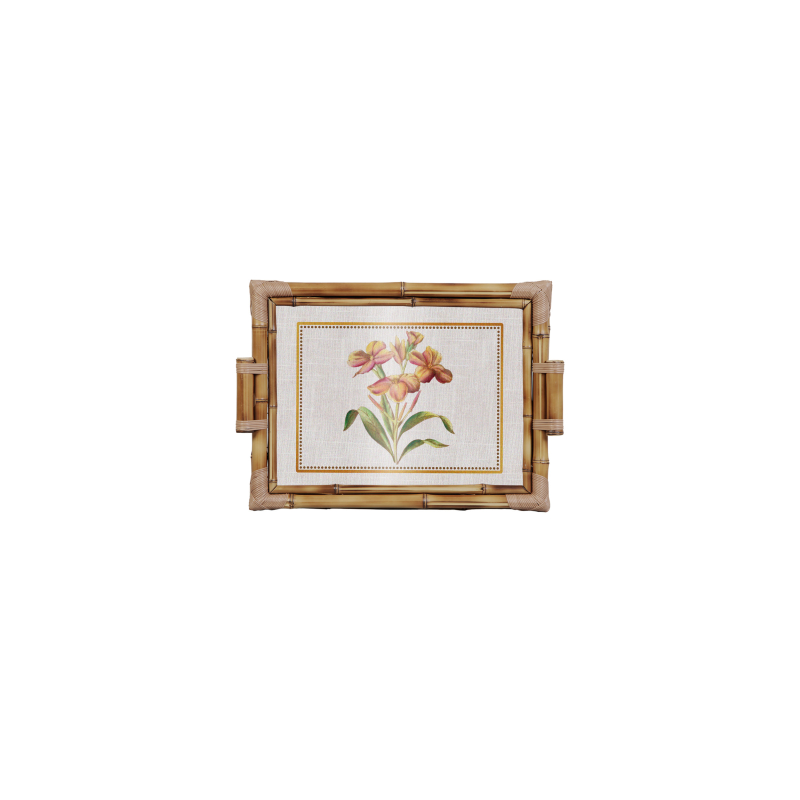 BANDEJA BAMBU DUPLA ROYAL BLOOM M - Linha Royal Bloom - 